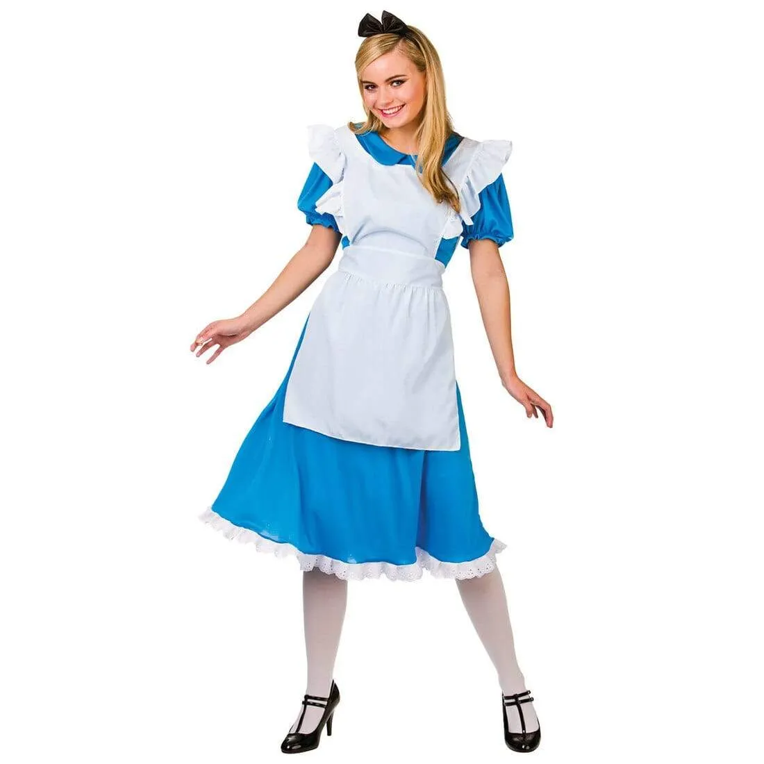 Womens Classic Storybook Alice Fancy Dress Halloween Costume