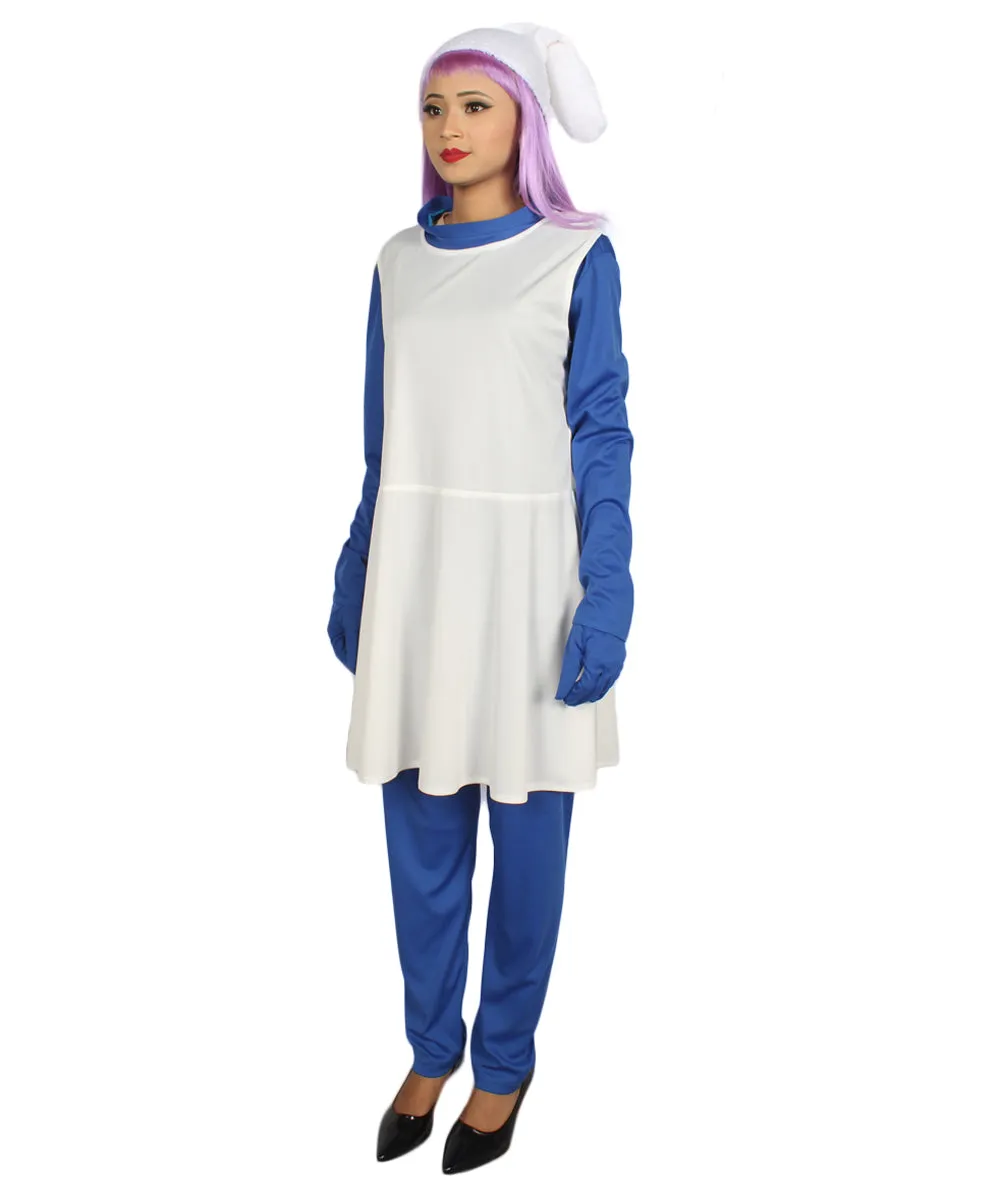 Women's Cosplay Blue Costume | Blue White Color