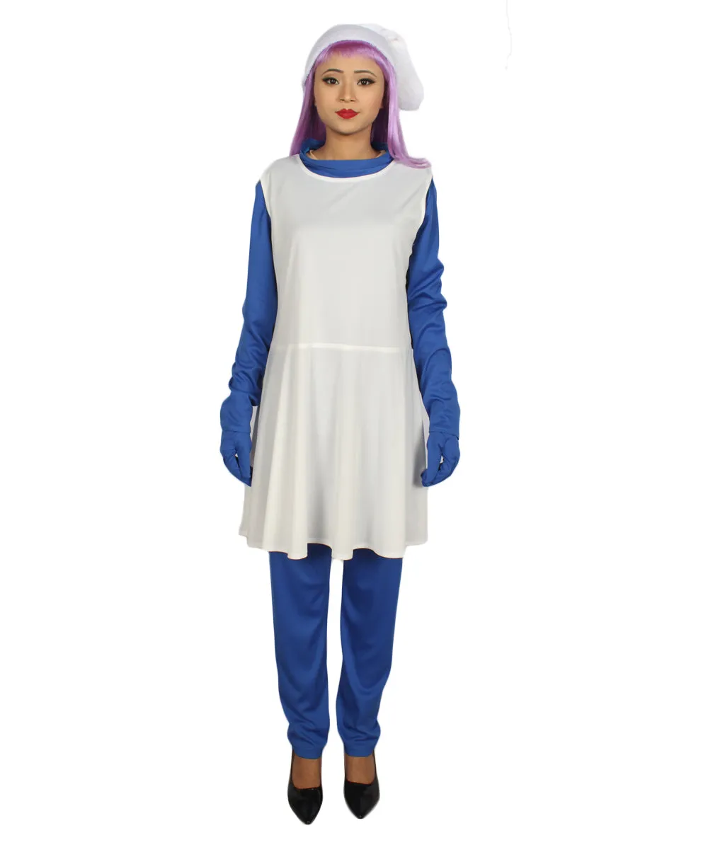 Women's Cosplay Blue Costume | Blue White Color