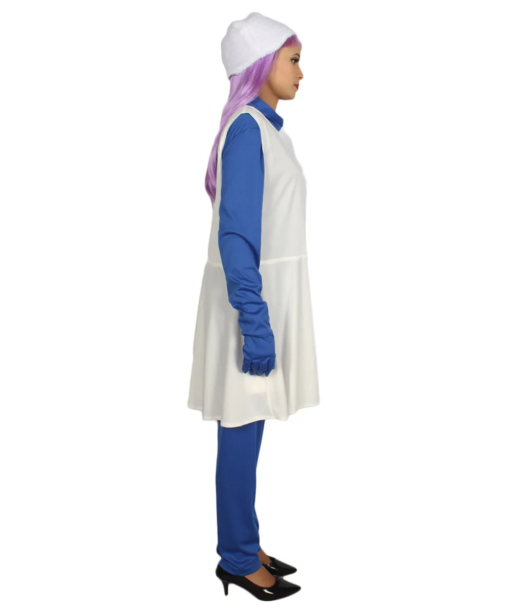 Women's Cosplay Blue Costume | Blue White Color