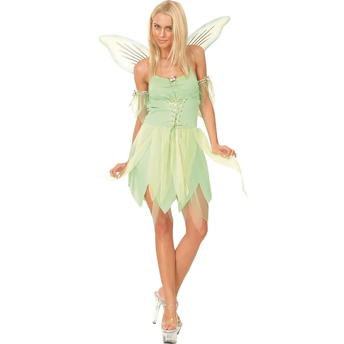 Womens Neverland Fairy Fancy Dress Halloween Costume