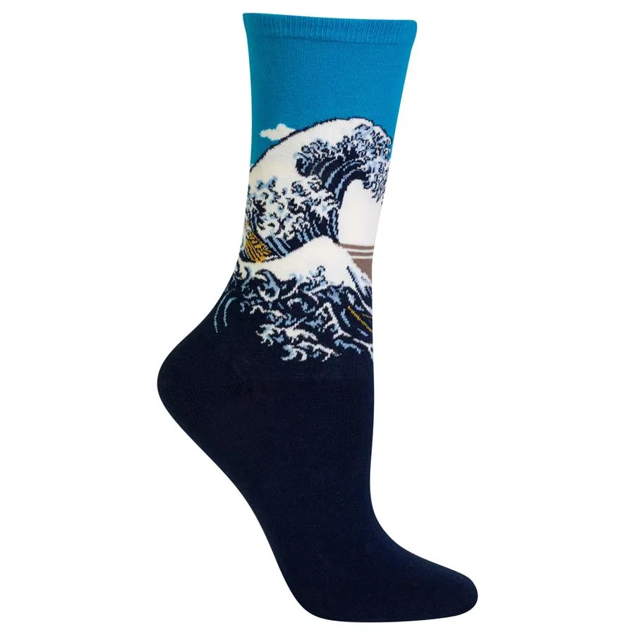 Women's The Wave Hokusai Crew Sock*