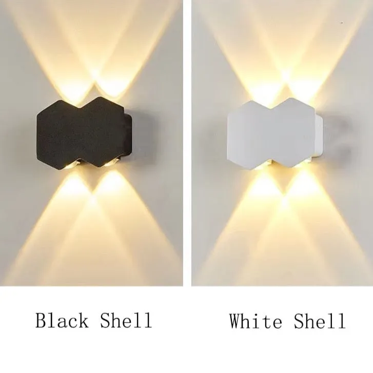 Zion - Hex Shaped Up/Down Outdoor Wall Light