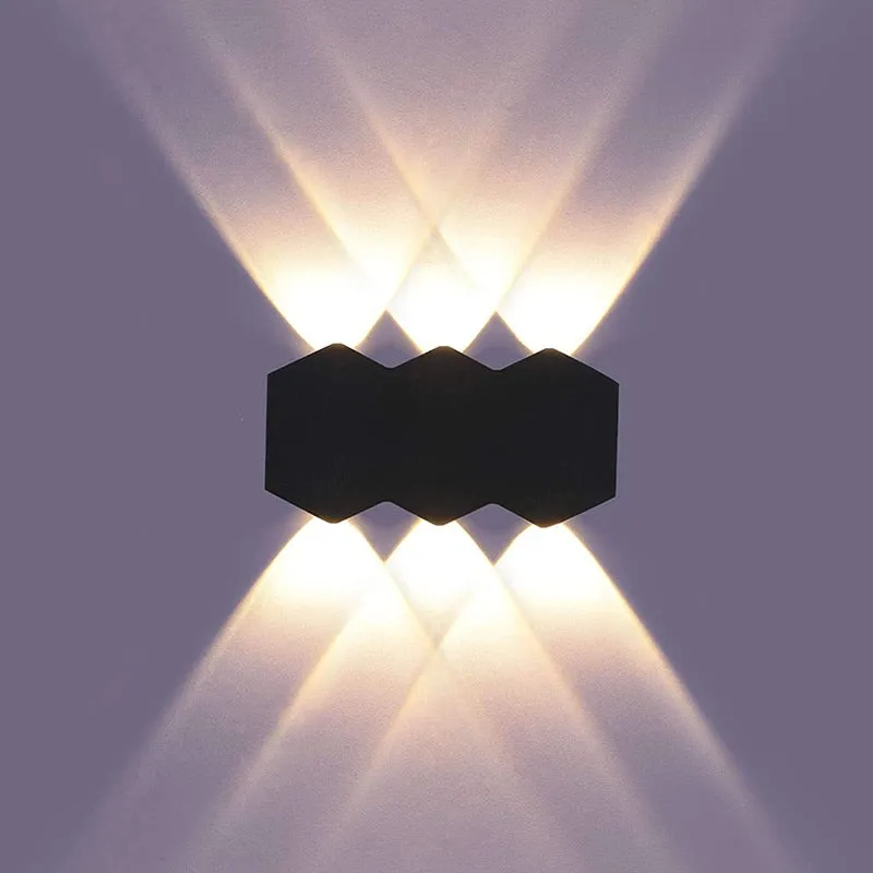 Zion - Hex Shaped Up/Down Outdoor Wall Light